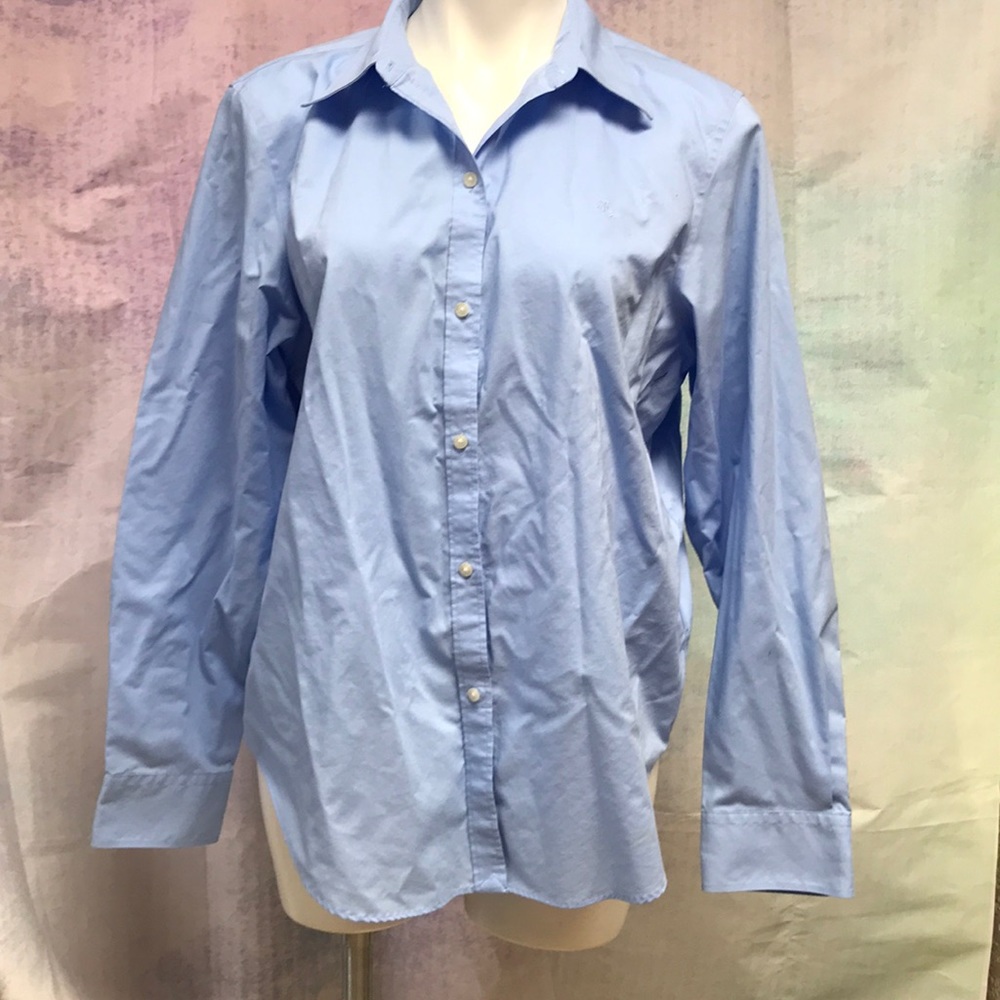 Ralph Lauren xl blue ladies button down shirt